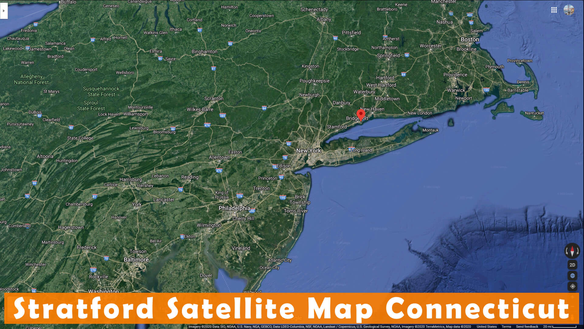 Stratford Satellite Carte Connecticut